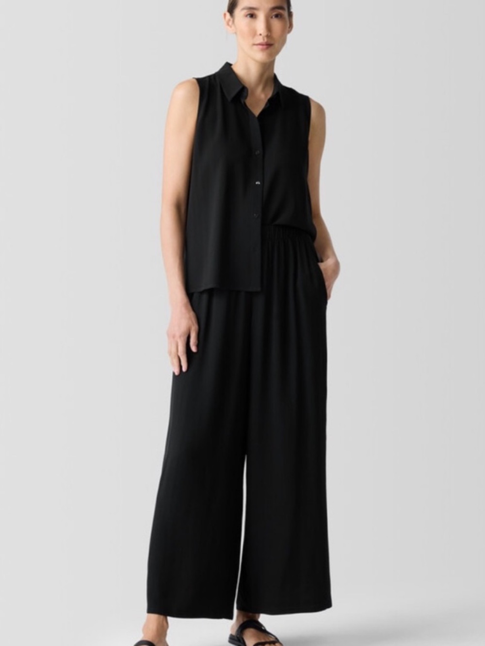 Eileen Fisher silk  Georgette crepe pants. Size S. Excellent condition.